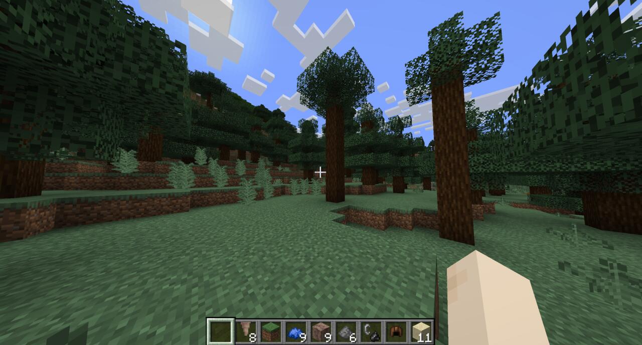 The Taiga biome in Minecraft